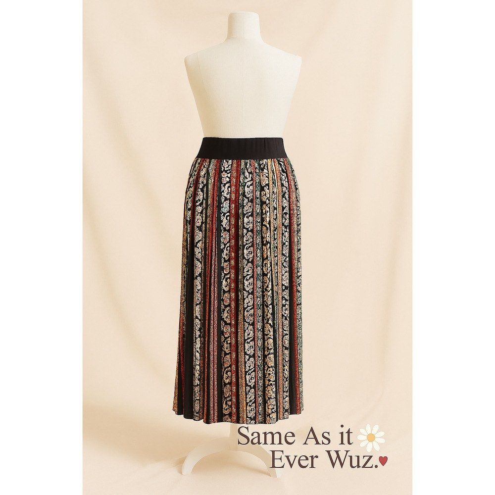 Soft Surroundings PL Boho Patchwork Maxi Skirt Rayon India Gypsy Cottagecore